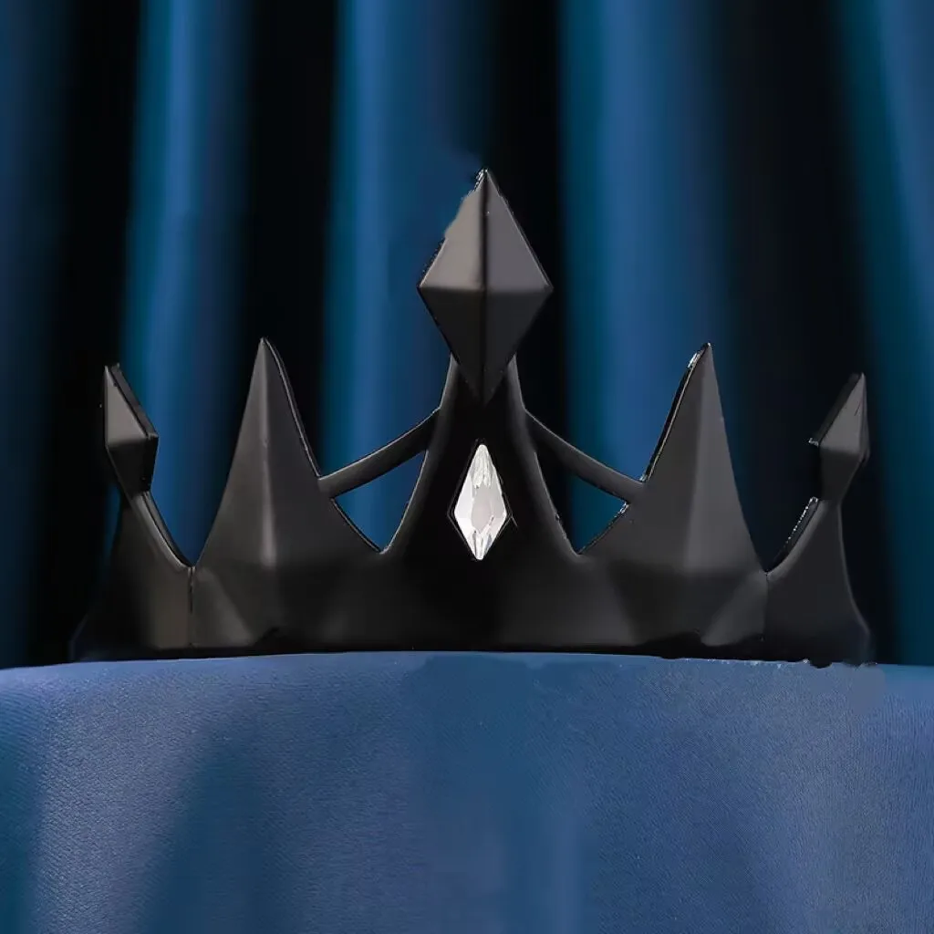 أغطية الرأس لحفلات الهالوين على شكل تاج أسود باروكي #3