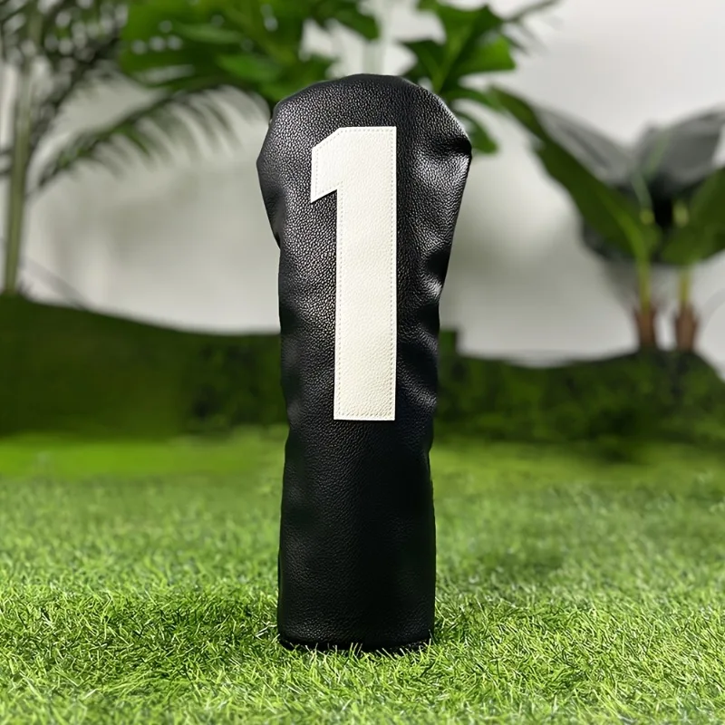 مجموعة أغطية رأس نادي الجولف باللون الأسود، نمط رقمي كبير (1 3 5 ×)، ملحقات الجولف، هدية جولف للخشب والسائق