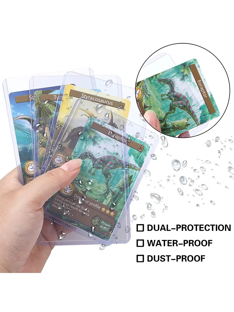 25 STKS Transparante PVC Kaarthoezen Game Card Hard Plastic Kaarthoezen Kaart Beschermende Kaarthouder Trading Cards Case - afbeelding 2