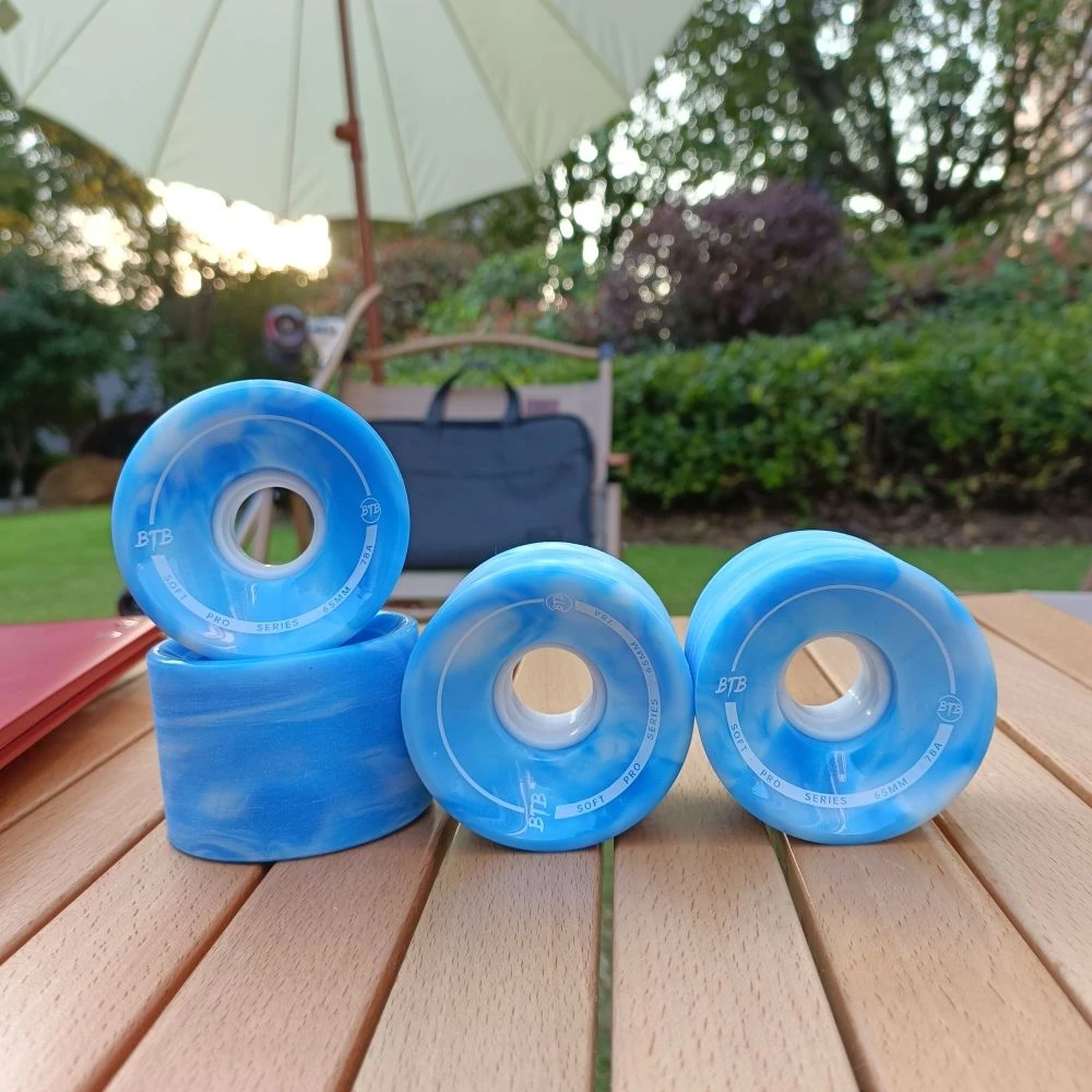 

65*45mm High Elastic Explosion-proof PU Longboard Wheels Professional Dancing Skateboard Replacement Wheels For Street Cruising