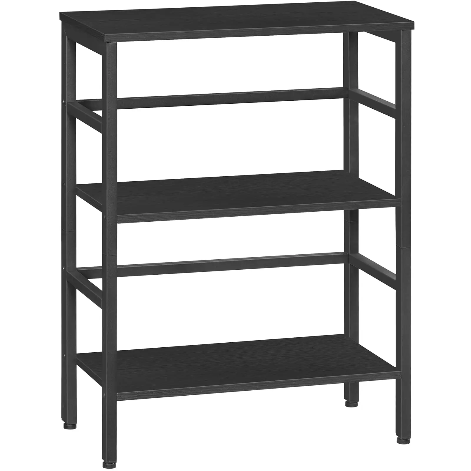 

3 Tier Industrial Bookshelf Metal Frame Storage Rack For Living Room Bedroom
