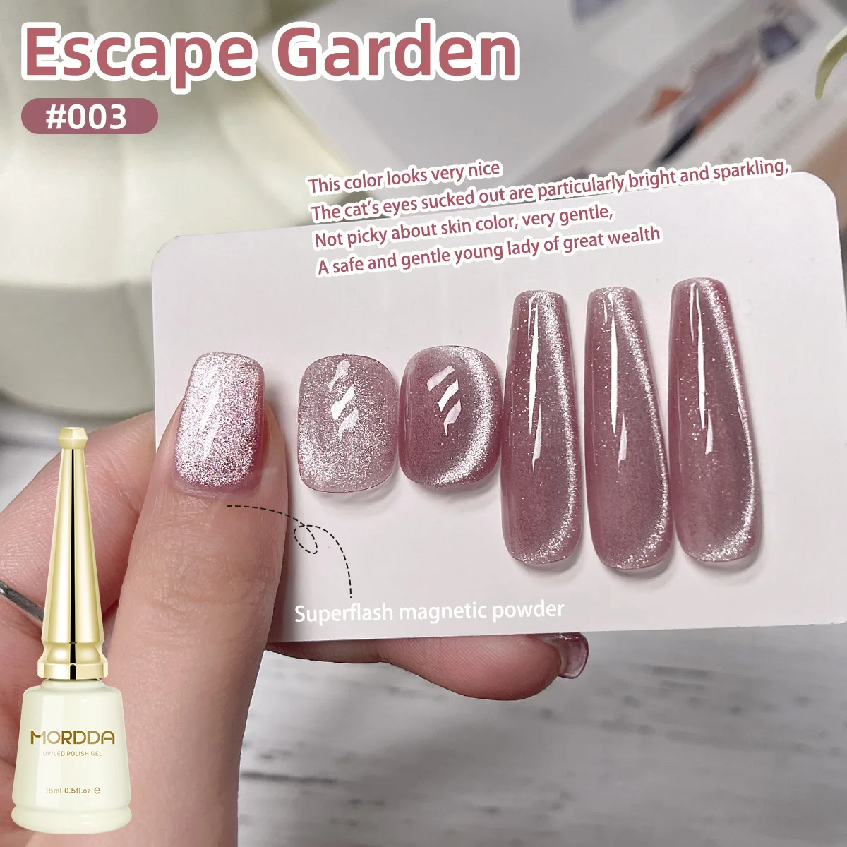 Kolor szampański kot magnetyczny żelowy lakier do paznokci musujące srebrne światło księżyca efekt kociego oka Soak Off półtrwały lakier do paznokci