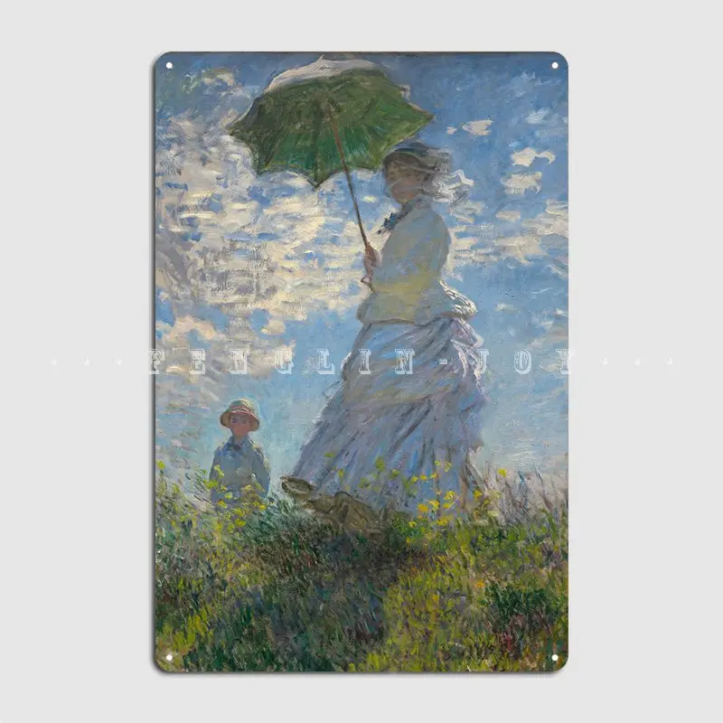 Woman With A Parasol Metal Sign Pub Club Bar Custom Garage Decoration Tin Sign Posters