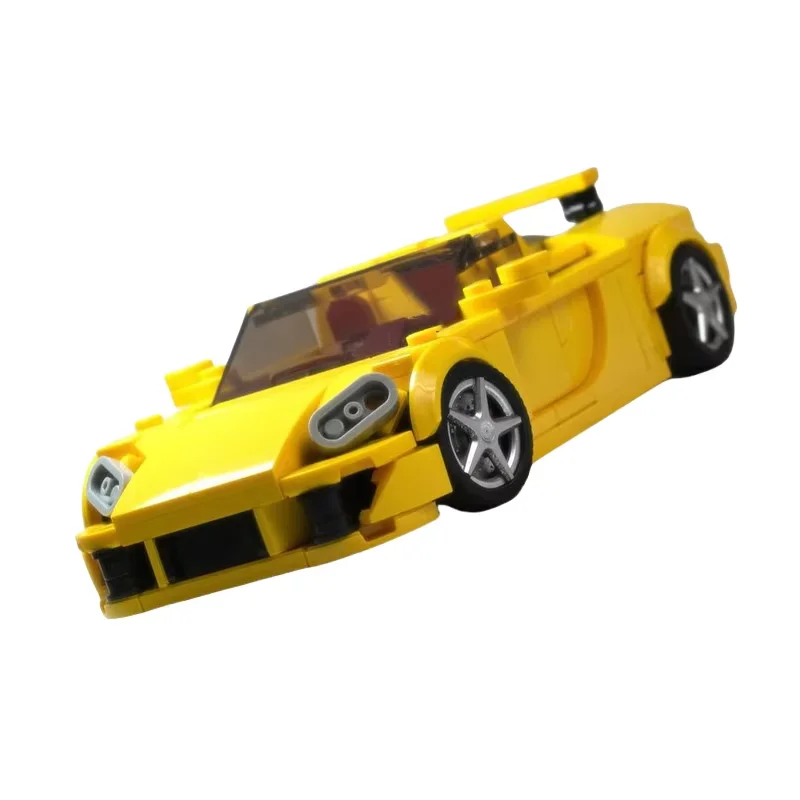 

MOC yellow car - small particle assembled toy building blocks 334 pieces - suitable for all enthusiasts. Creative tabletop decor