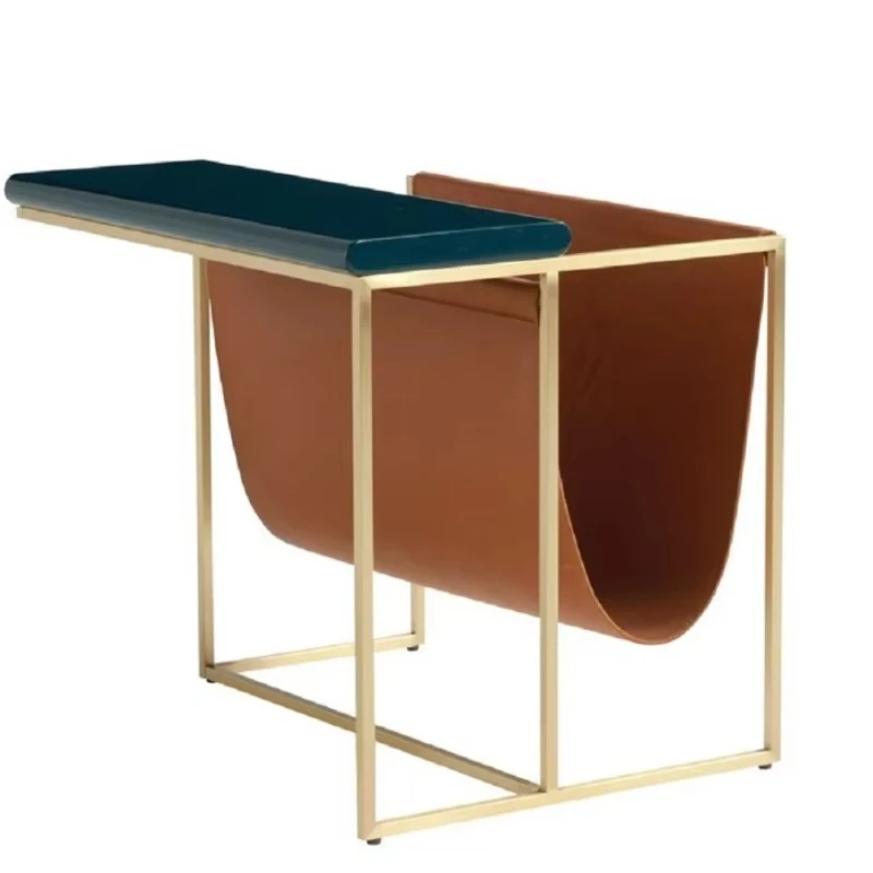 

Luxury metal frame glass coffee table living room furniture small leisure