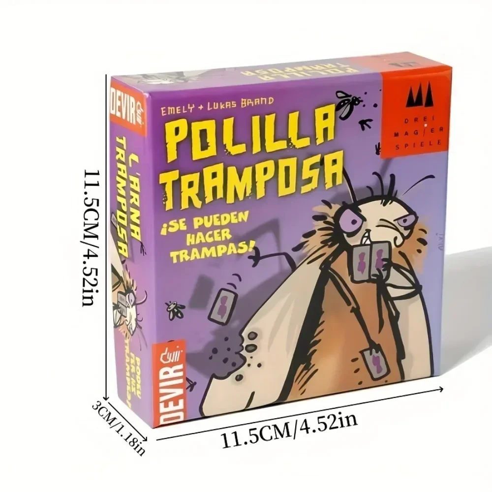 2025 POLILLA TRAMPOSA Spanish Cheating Moth German Cockroach Adult Children Leisure Party Game Creative Small Gifts