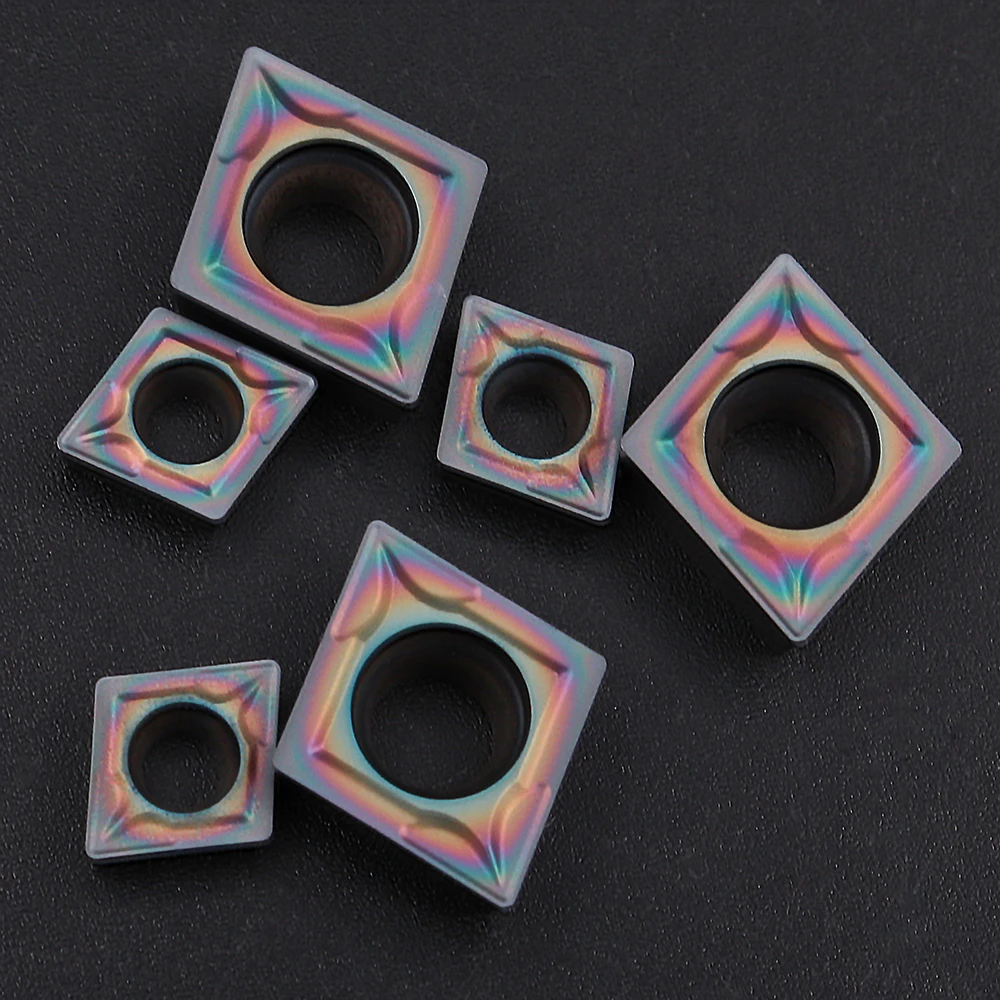 Outil de tournage CNC de haute qualité, Inserts en carbure multicolore CCMT060202 CCMT060204 CCMT09T304 CCMT09T308