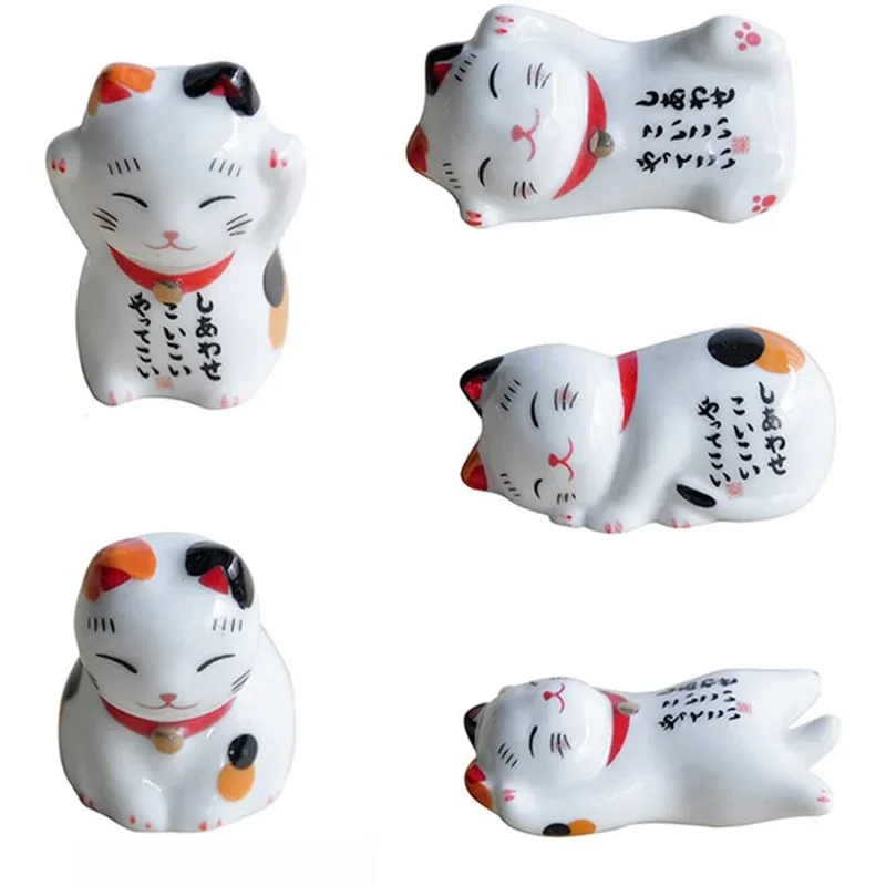 Cute Cat Ceramic Chopsticks Holder Stand Fine Design Panda Chopstick Rack Pillow Care Rest Fashion Tableware Kitchen Tools