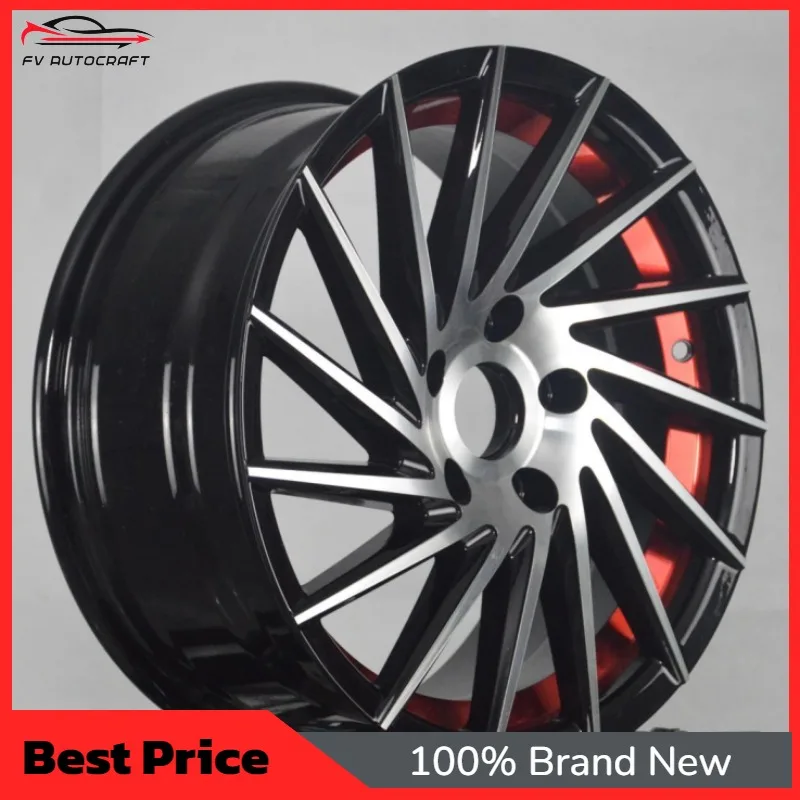 【2026】Custom Forged StyleBlackMachined Red AccentSport Passenger Car Rims15 16 17 18 19 20 21 22 23 24Inch For SedansSUVs Alloy