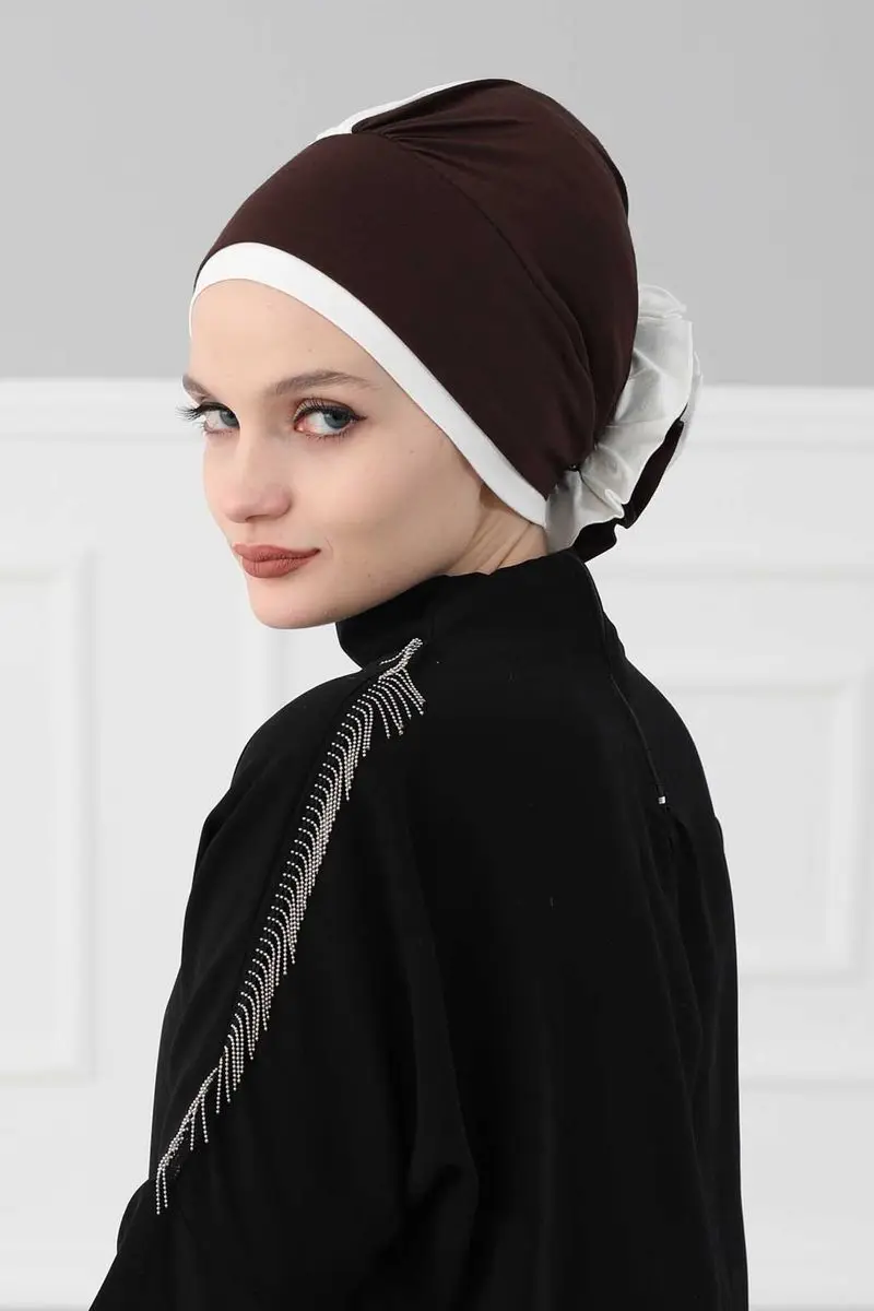 Cor dupla rosa osso marrom