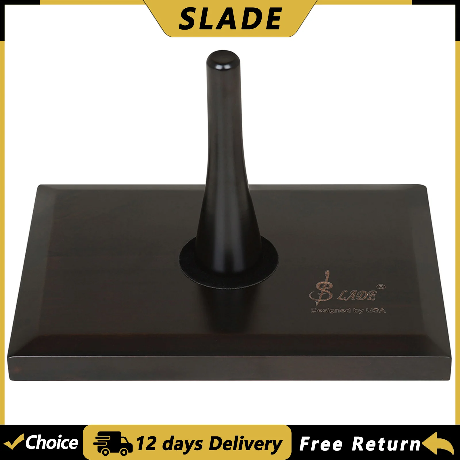 SLADE Clarinet Stand Solid Wood Clarinet Oboe Holder with Widen & Aggravate Base Anti-slip Foot Pad Woodwind Instrument ﻿Parts