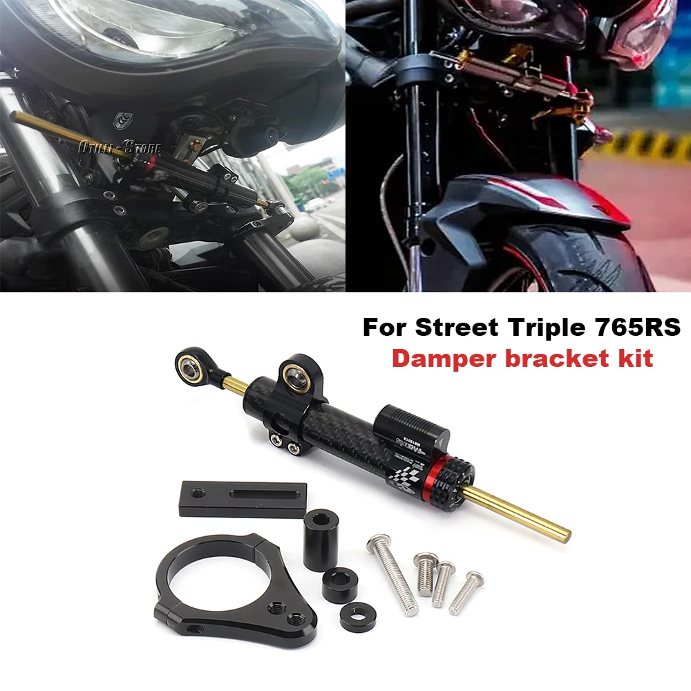 

Motorcycle Steering Stabilize Damper Bracket kit Mounting For Street Triple 765RS 765 RS STREET TRIPLE 765S 765R 765 S R