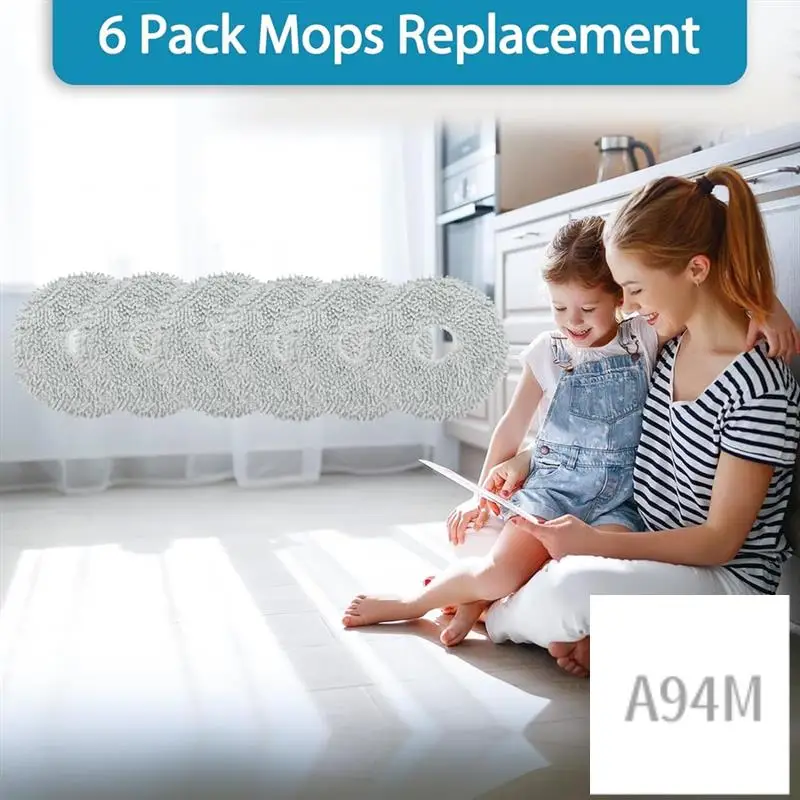 9M-6PCS ممسحة القماش منصات استبدال ل Dreame L10s Ultra/L10 الترا جهاز آلي لتنظيف الأتربة أجزاء قابلة لإعادة الاستخدام منصات التطهير الرطب