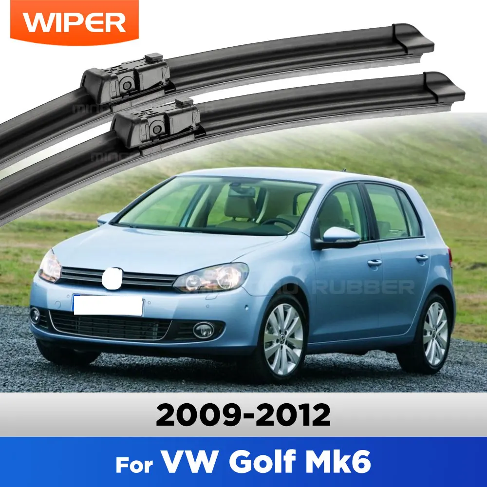 

Для VW Golf 6 2009-2012 стеклоочиститель с левым рулем, передние щетки стеклоочистителя, лобовое стекло, чистые окна, автомобильные щетки от дождя 24 "+ 19"