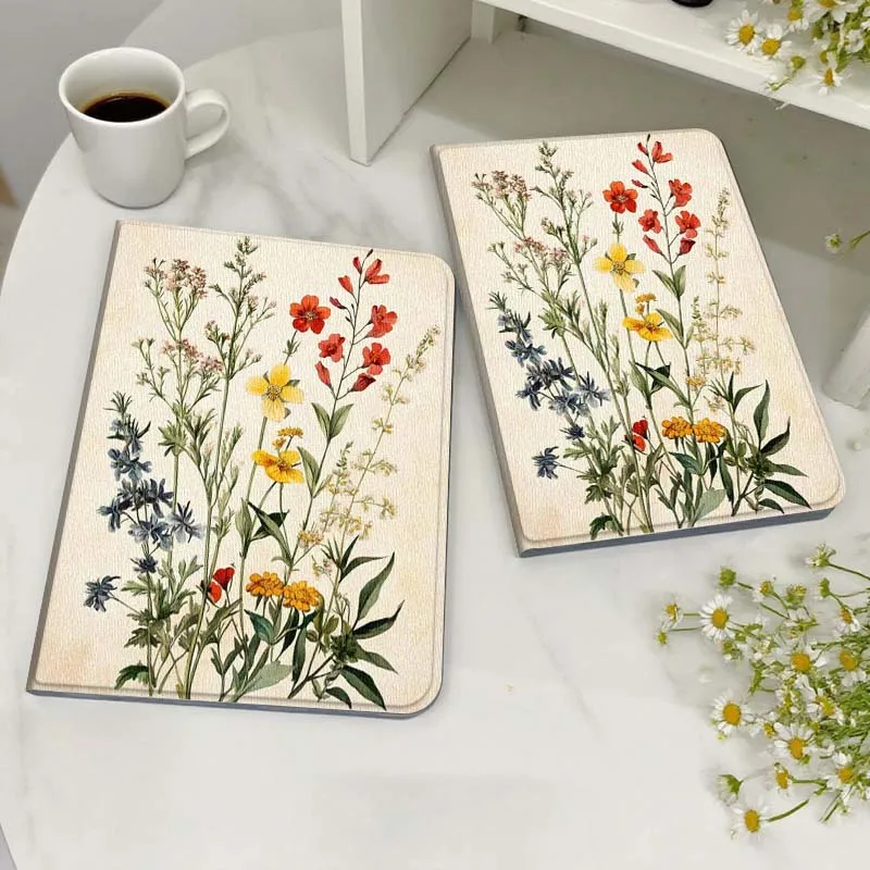 

Vintage Floral Illustration For Honor MediaPad MatePad 6 7 X8 M5 M6 V6 V7 T5 T10 T10s 10 11 SE C5e X8a Pro Lite Tablet Case