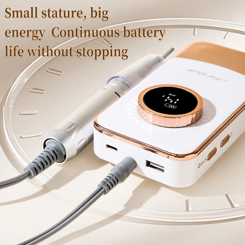 45000 RPM oplaadbare elektrische nagelboorinstallatie Professionele nagelpolijstvijl Geluidsarme polijstmachine voor nagelsalongereedschap