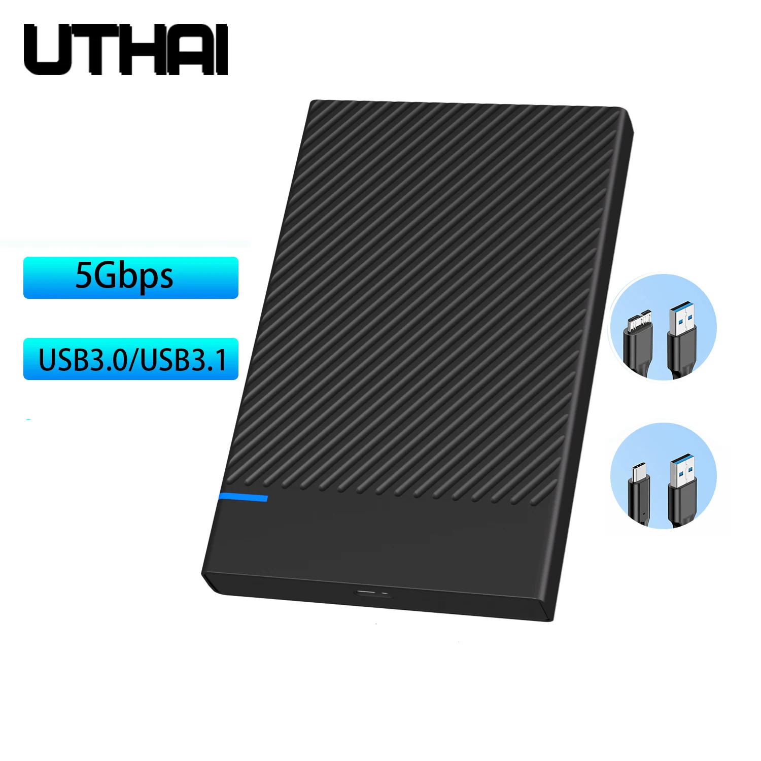 UTHAI 2.5-Inch External Hard Drive Enclosure USB 3.0/5Gbps Type-C SATA Interface Portable Serial Port Compatible with Computer