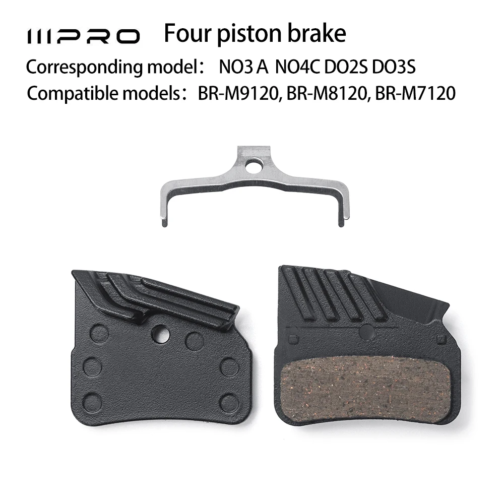 IIIPRO Disco Pastilha de freio de bicicleta de 4 pistões Freios de base de cobre de cerâmica para XTR DEORE XT M9120 M8120 M7120