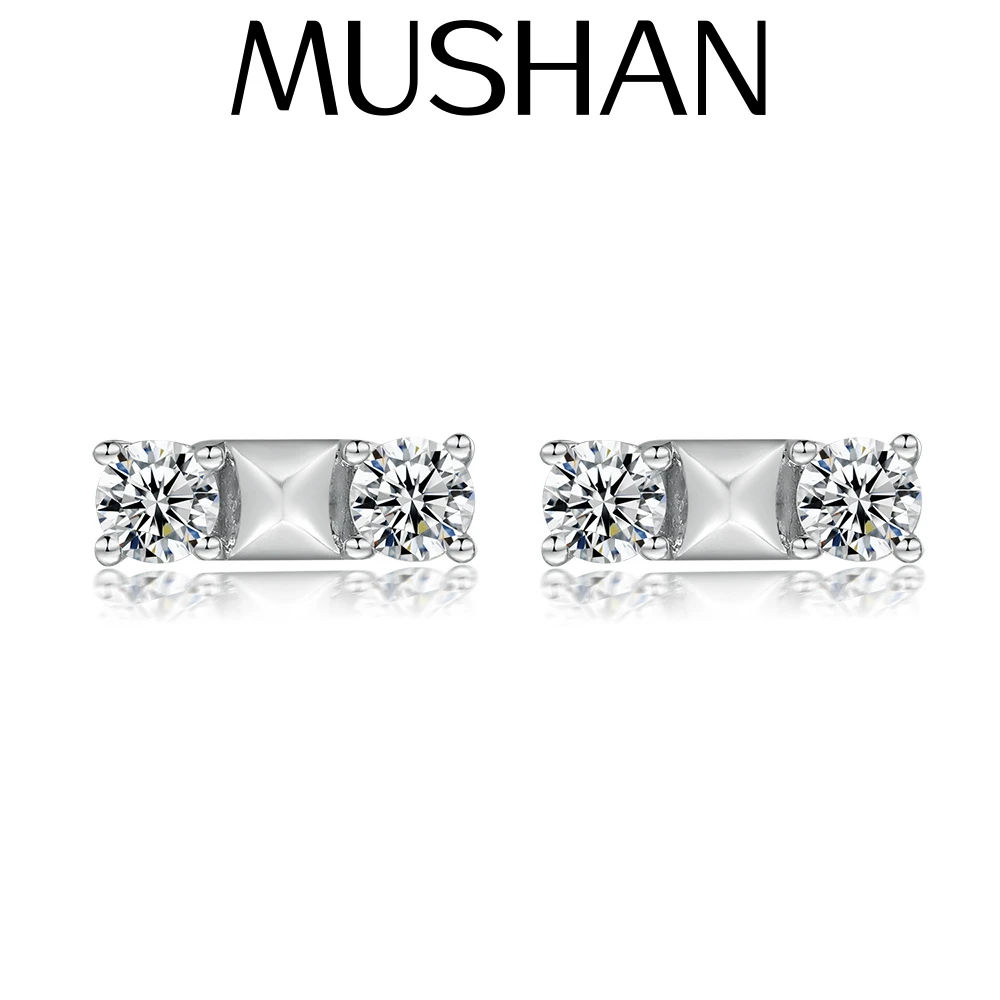 

MuShan Designer Jewelry 925 Sterling Silver Earrings Zircon 7A Huggie Casual for Bride 18K Real Gold Plated Fine Jewelry Earring