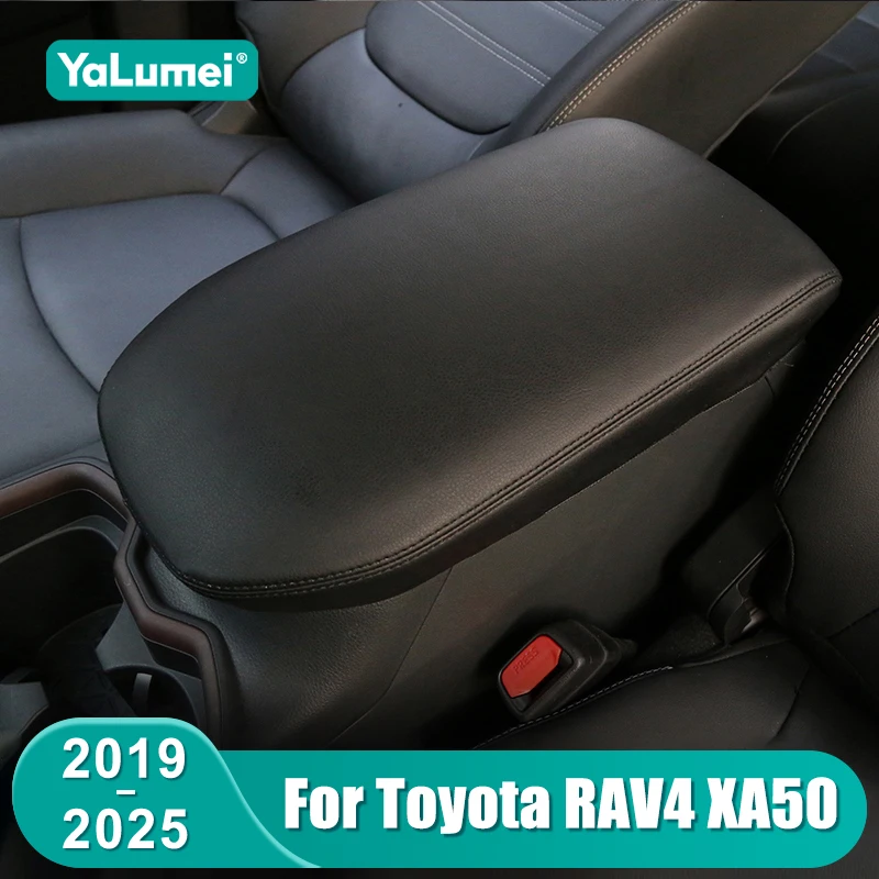 For Toyota RAV4 XA50 2019 2020 2021 2022 2023 2024 2025 RAV 4  Hybrid Car Center Console Armrest Box Cover Leather Accessories
