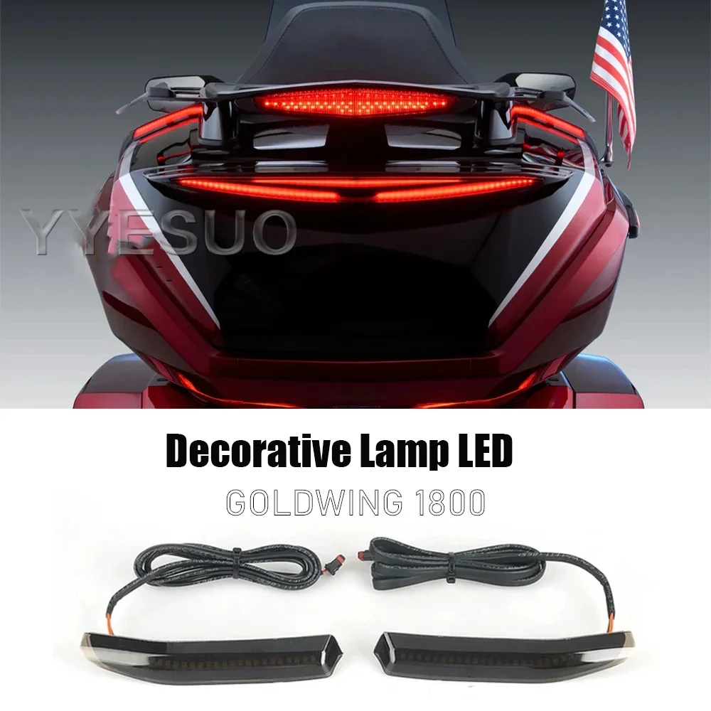 

For Honda Gold Wing GL1800 Tour DCT Airbag 2021-2023 Top Box Trunk Tour Tips Side LED Decorative Light Lamp