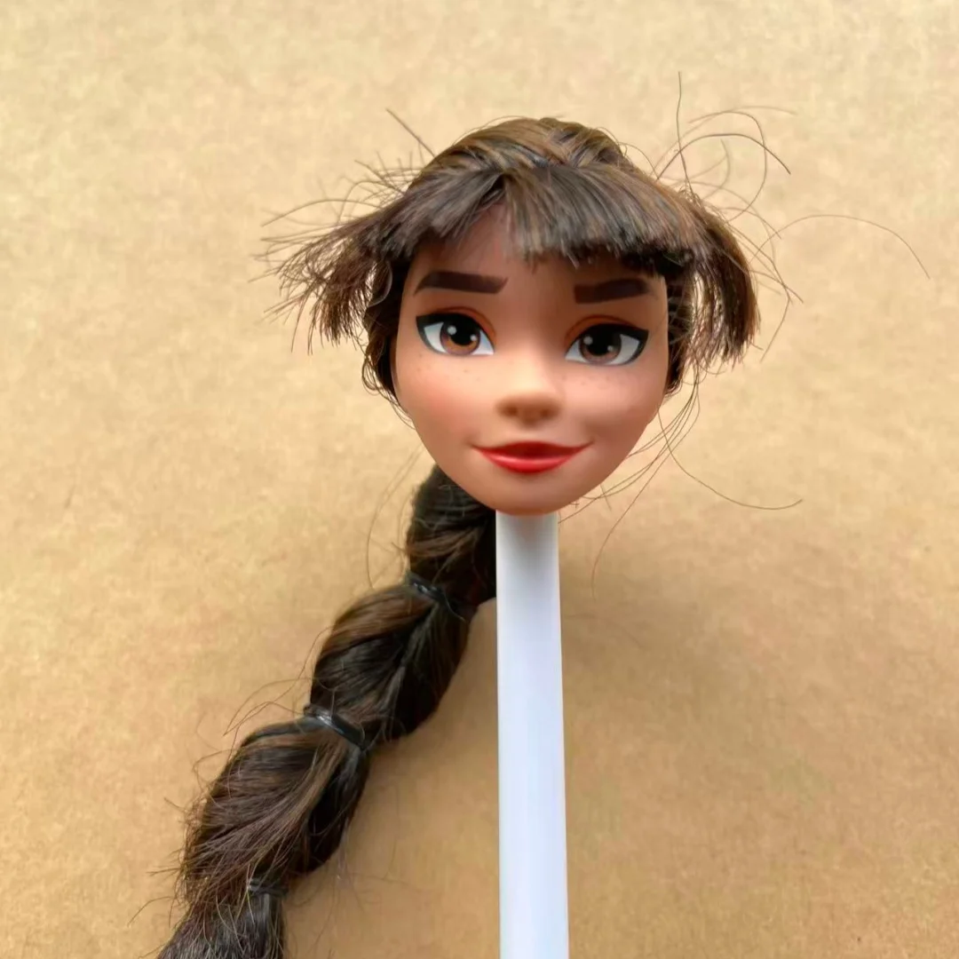 Disney 1/6 Princess Doll Head Parts DIY Dressing Doll Accessories Collectible Gift Toy Doll Heads Rare Face Doll Parts