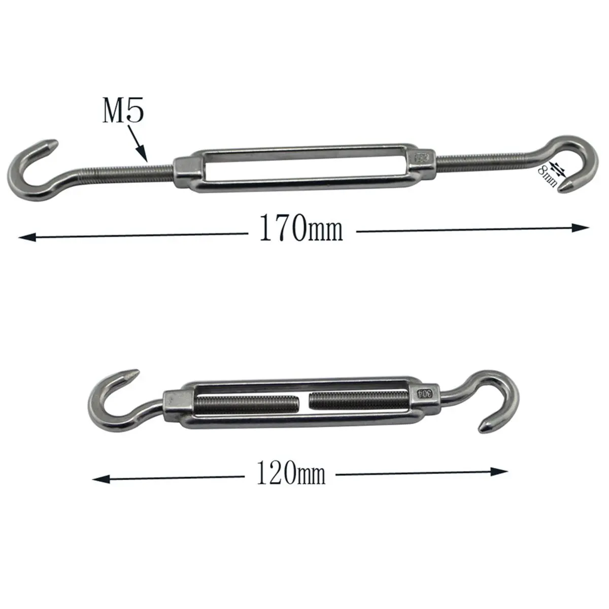 2026 New Tool 304 Stainless Steel 4 Piece Heavy Duty Sun Shade Sail Fixing Kit for Garden Triple-Cornered and Square,Rectangle