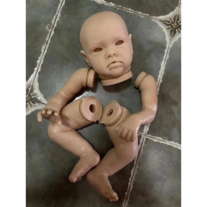 20inch Reborn Doll Kit Chantal Unfinished Unpainted Doll Parts with Cloth Body and Eyes Limited Edition Handmade DIY Kit Reborn