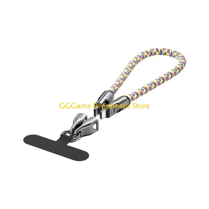 

U55B Nylon Braided Double End Type C Charging Cable Featuring Detachable Clip, 240W Fast Speed Charging Capability