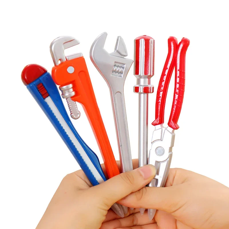 1PCS Ball Pens Simulation Hardware Tools Vise Hand Knife Hammer Pistol Modelling Ballpoint Pen Student Learning Prizes Gift