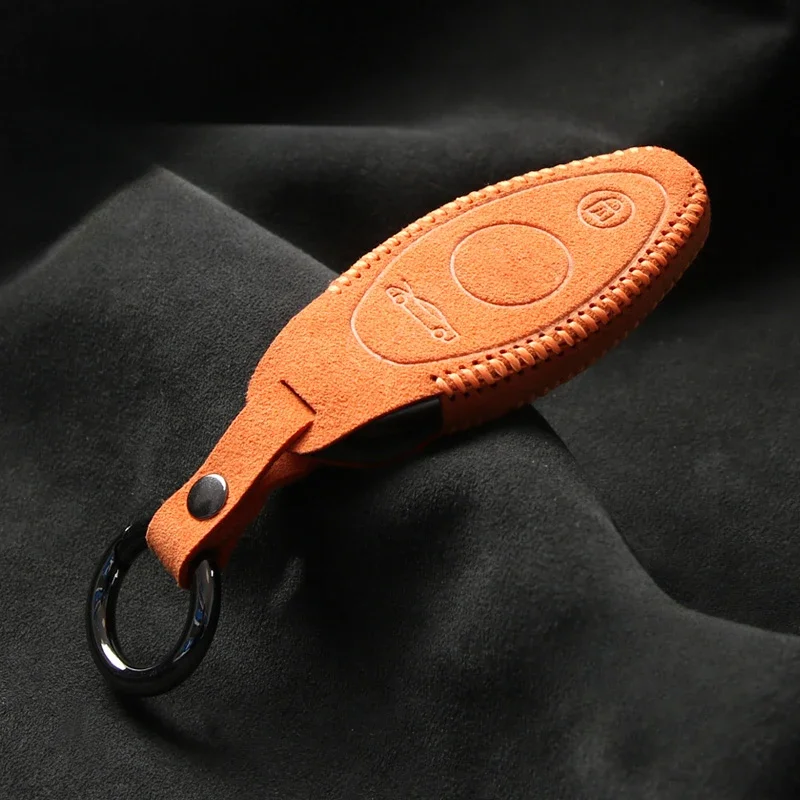 

Alcantara Leather Car Key Case for McLaren 720S GT 570 600LT 540C P1 - Premium Auto Accessory Key Cover Ring Keychain