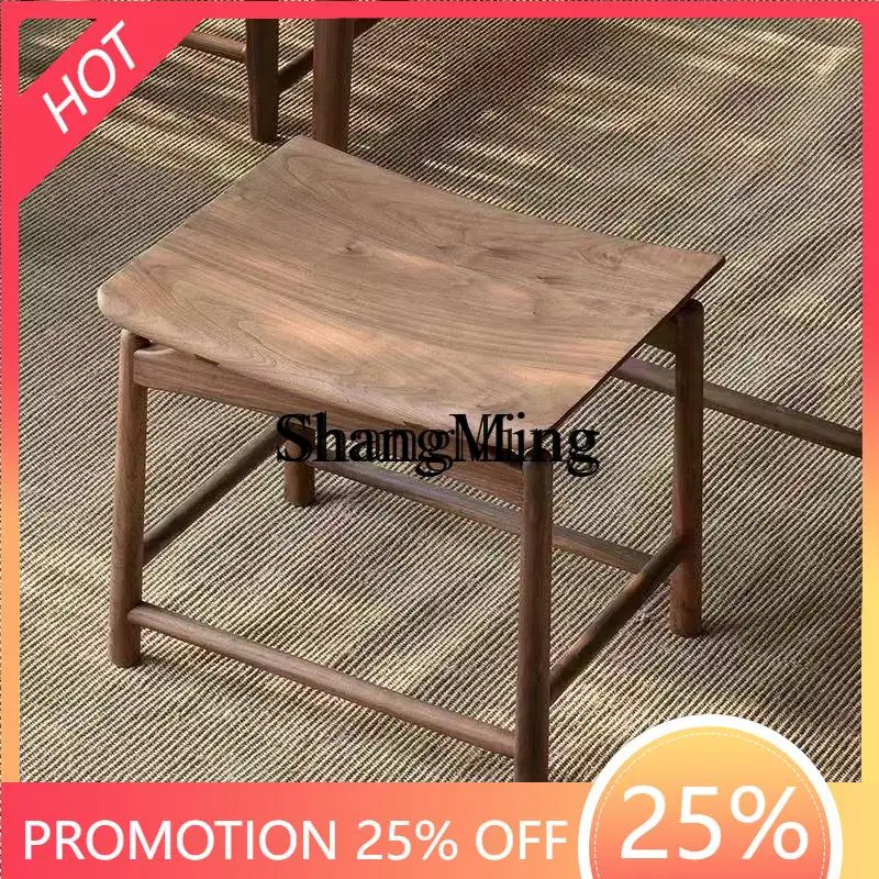 

SM new Chinese elm small square stool household shoe change ingot horseshoe stool solid wood stool