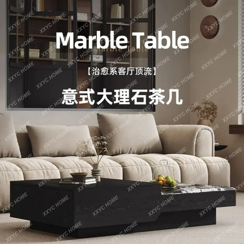 X minimalist living room household small apartment rectangular light luxury high-end coffee table