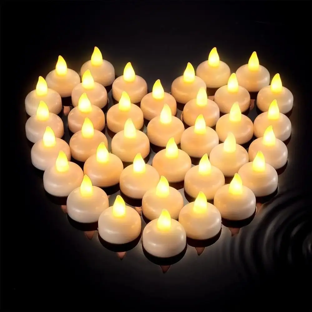 Waterproof Performance Flameless LED Floating Candle Lights Automatic Turn On Water Activated Sensor Candle Lights