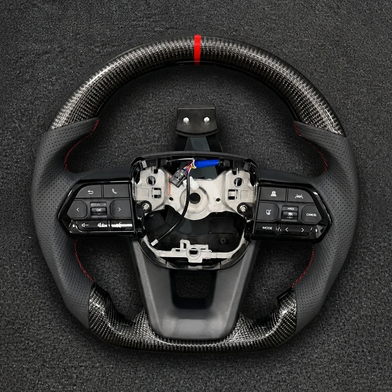 Carbon Fiber Steering Wheel for Toyota Hilux corolla Gr 86 camry Land Cruiser Fortuner Lc300 Lc200 Prado 120 150 LC79 LC70 LC76