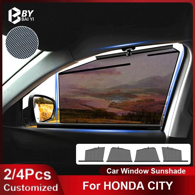 

For HONDA CITY 2015-2019 Car Lifting Window Sunshade Automatic Lifting Sun Shades Customizable Front Rear Windshield Protect