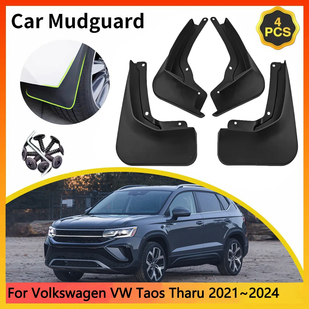 For Volkswagen VW Taos Tharu 2021~2024 2022 2023 Car Mudguards Mudflap Mudguard Splash Guards Mud Flaps Fender Accessories Auto