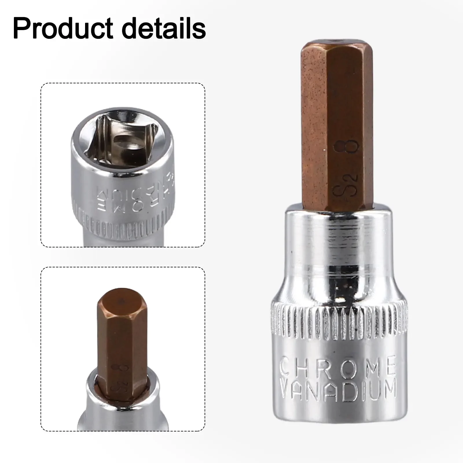 1pc 3/8 Inch Drive Hex Socket Bit Torx Screwdriver Bits H3 H4 H5 H6 H8 H10 Wrench Socket Adapter T30 T40 T50 T55 Tool Parts