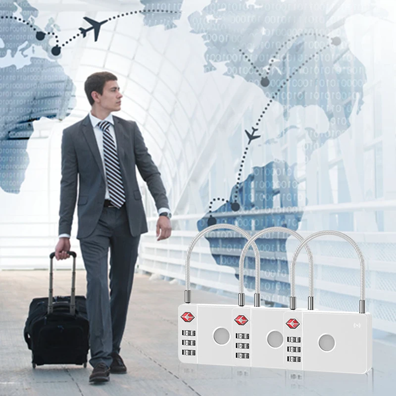 بلوتوث الذكية لتحديد المواقع المقتفي الأمتعة المحمولة قفل ذكي مكافحة فقدان جهاز وظائف متعددة مكتشف الذكية للهاتف أبل