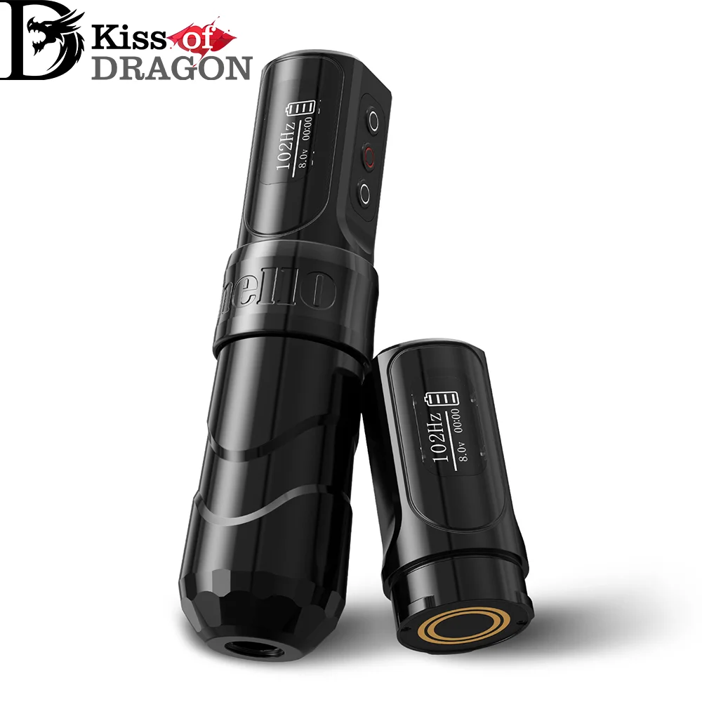 

Kiss of Dragon Wireless Tattoo Machine 4.0mm stroke with Extra Grip 2400mAh Battery Capacity Permanent Makeup Tattoo Machine