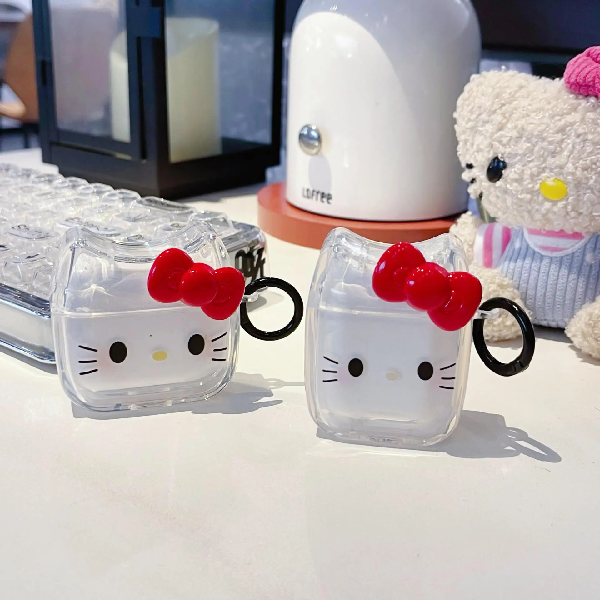 Per custodia Airpods Pro 2, custodia Hello Kitty per Airpods Pro, custodia per auricolari antiurto in TPU trasparente per custodia Airpods 1/2/3 Funda