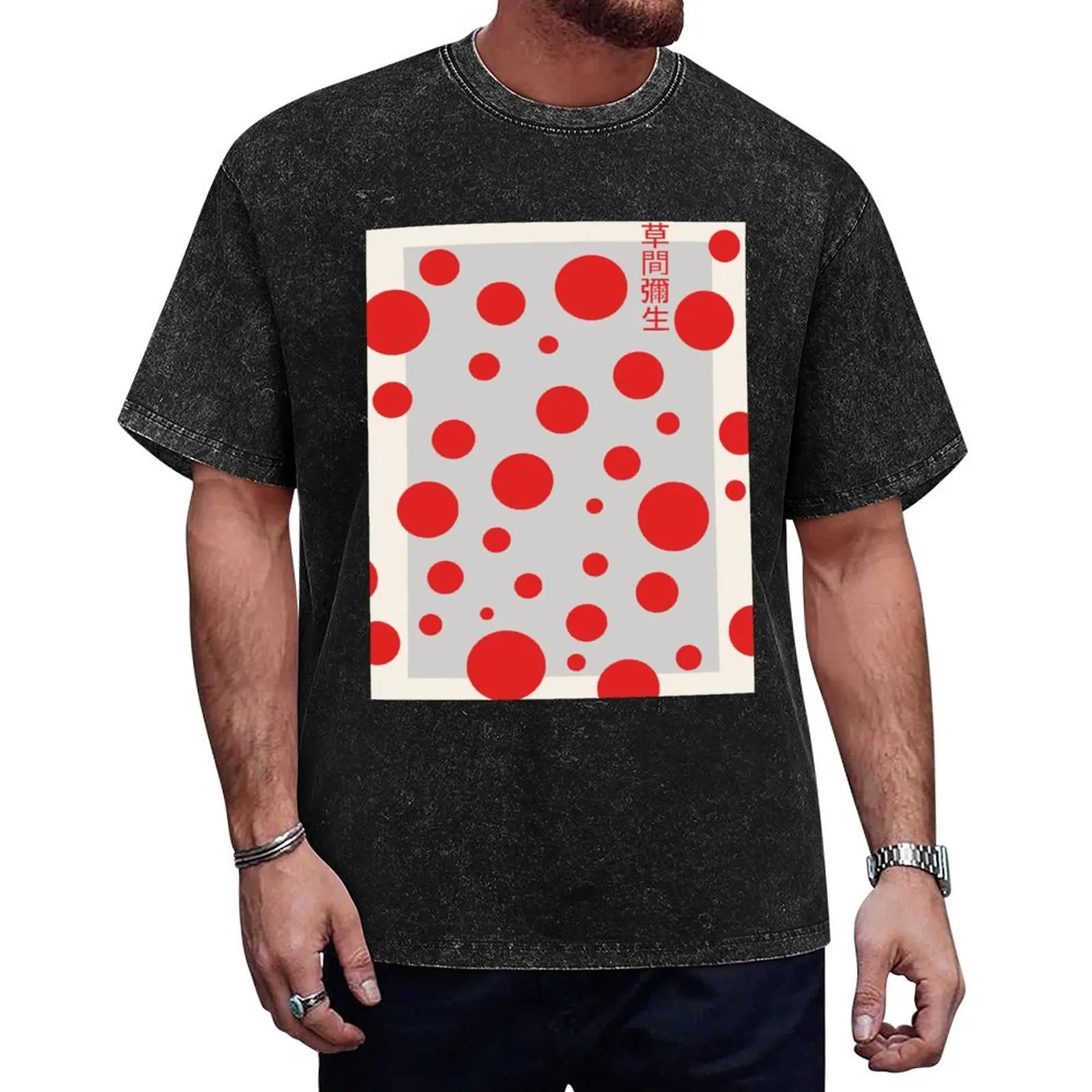 

Yayoi Kusama Red Dots T-Shirt korean fashion anime clothes vintage t shirt men