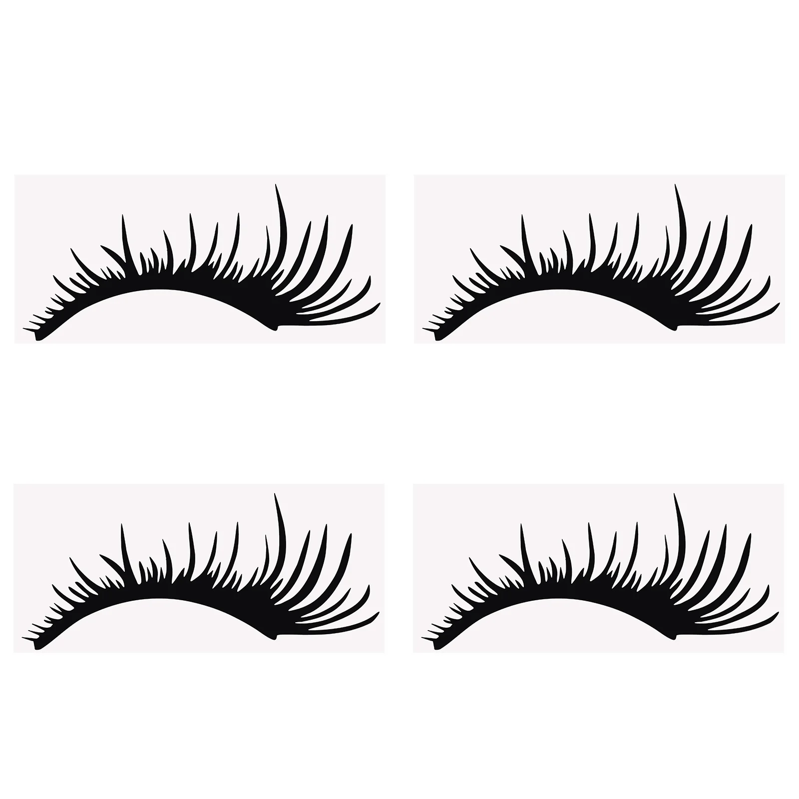 

2Pairs Car Headlight Eyelash Stickers Reflective Pet Material Easy Peel Stick for Vehicle Body Decoration Headlamp Decal