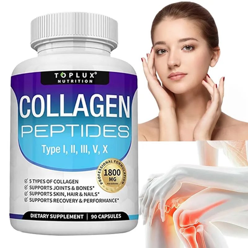 

Collagen Peptides Supplement - Bone and Joint Health, Anti-aging, Firming Skin, Hair, Nails, Skin Health