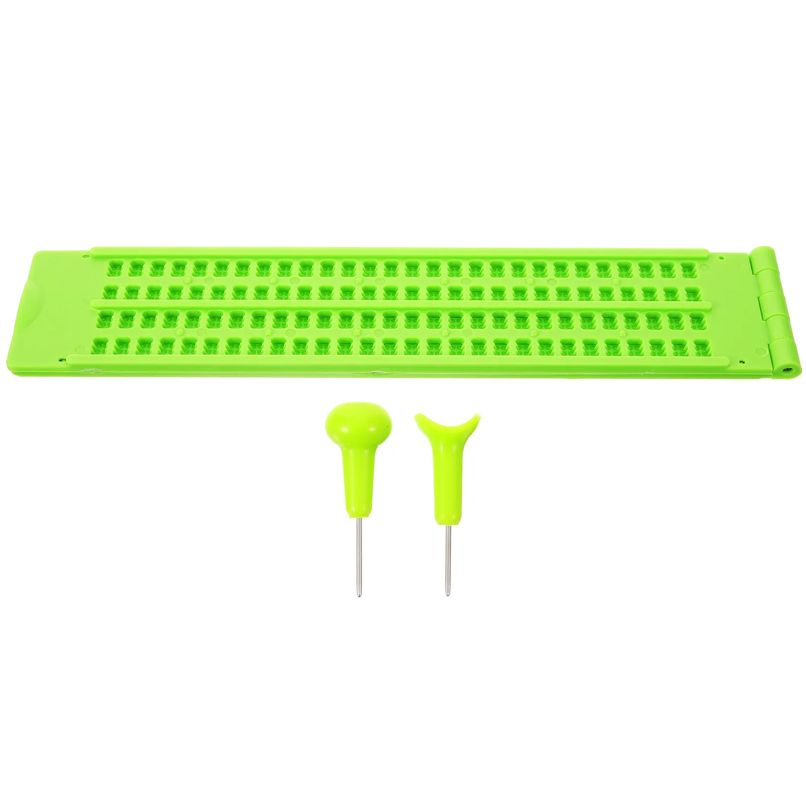 1Set Plastic Braille and Stylus Set for Blind Individuals Heavy Duty Reusable Braille Writing Board for Tactile Learning