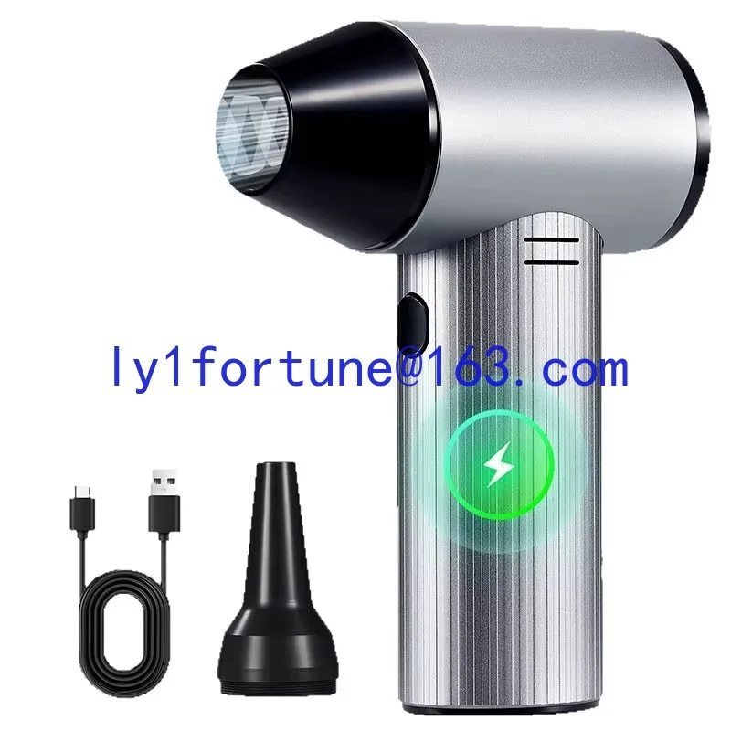 2026 new high wind USB fan turbine high-speed brushless motor hair dryer violent fan