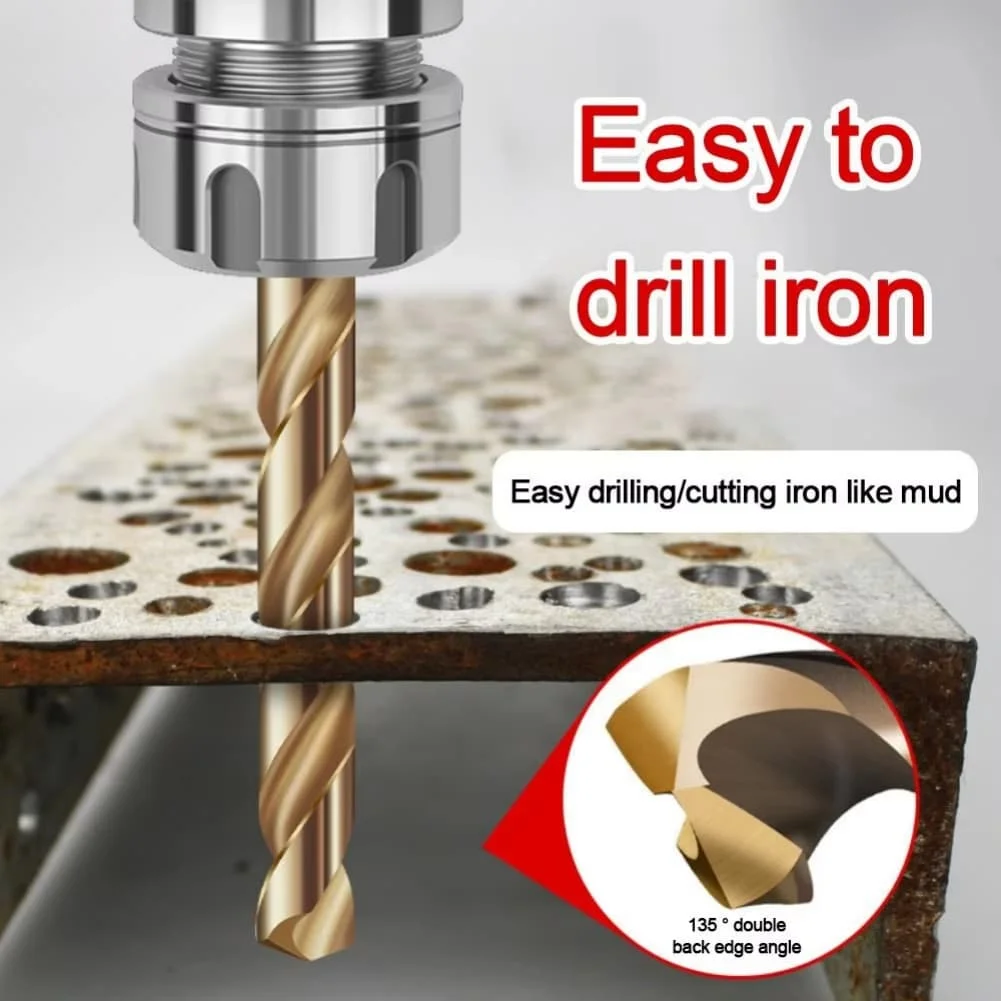 15pcs Hex Shank Drill Bit Set High-Speed Steel Quick Change Drill Bit For Woodworking Metalworking Drilling Tools