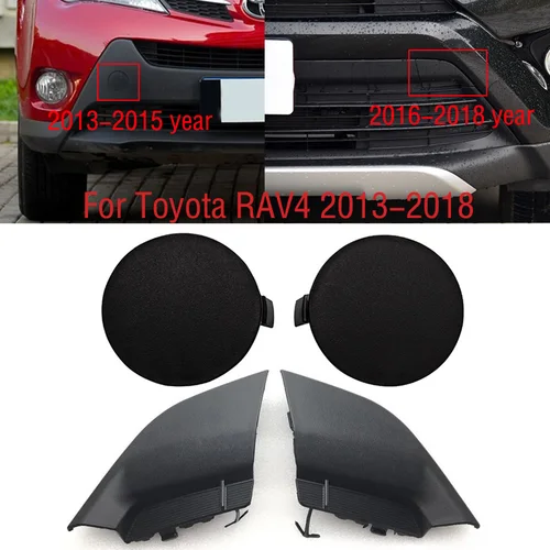 Para Toyota RAV4 RAV 4 2013 2014 2015 2016 2017 2018 cubierta de gancho de remolque de parachoques delantero de coche tapa de ojo de remolque