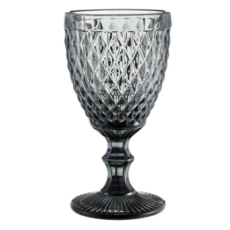 200-300ml European Court Goblet Embossed Red Wine Whiskey Brandy Cup Festival Banquet Wedding Drinkware