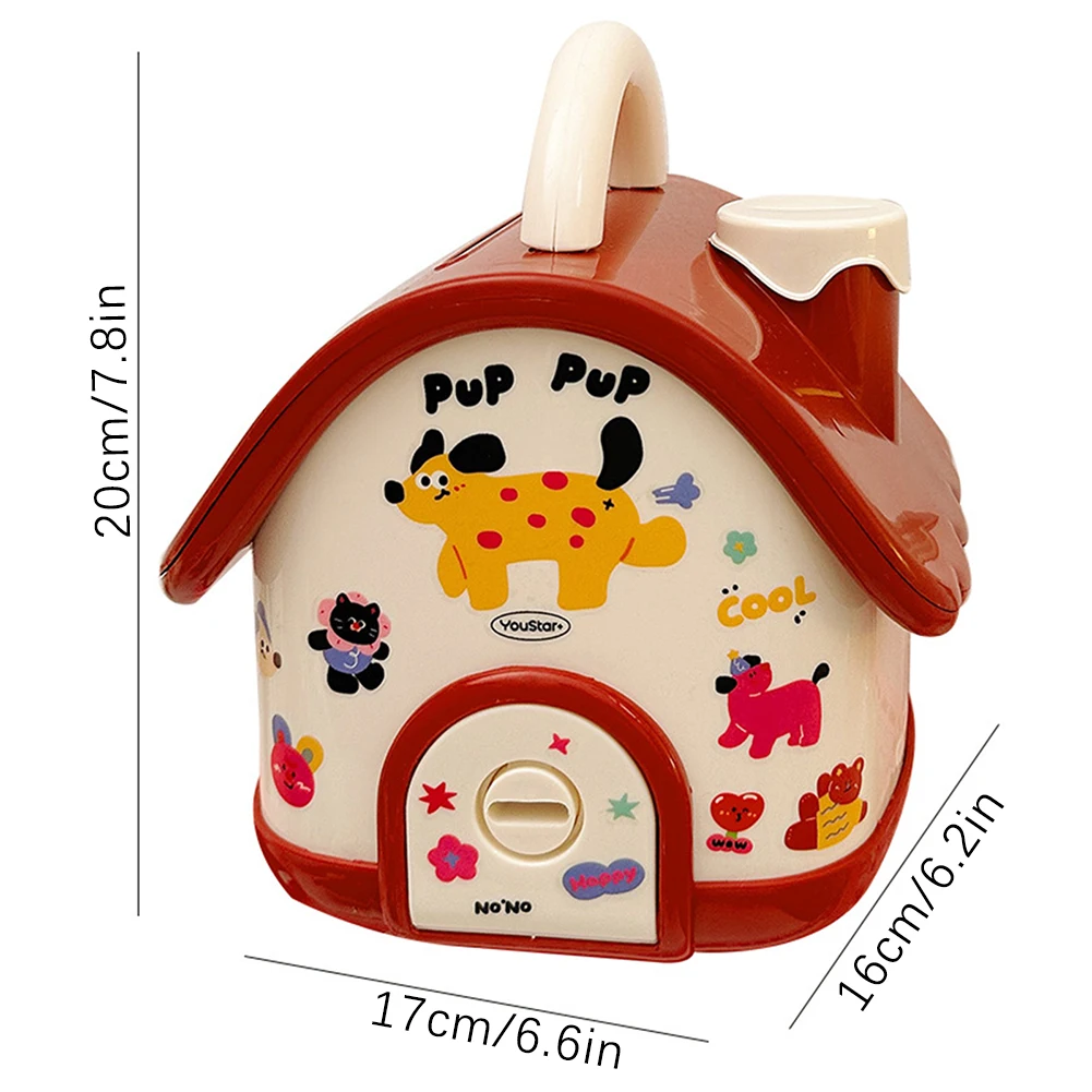 Leuke spaarpot, munt, papiergeld, geldkist, bewaarpot voor de ontwikkeling van financiële vaardigheden en vooruitzichten op welvaart bij kinderen.